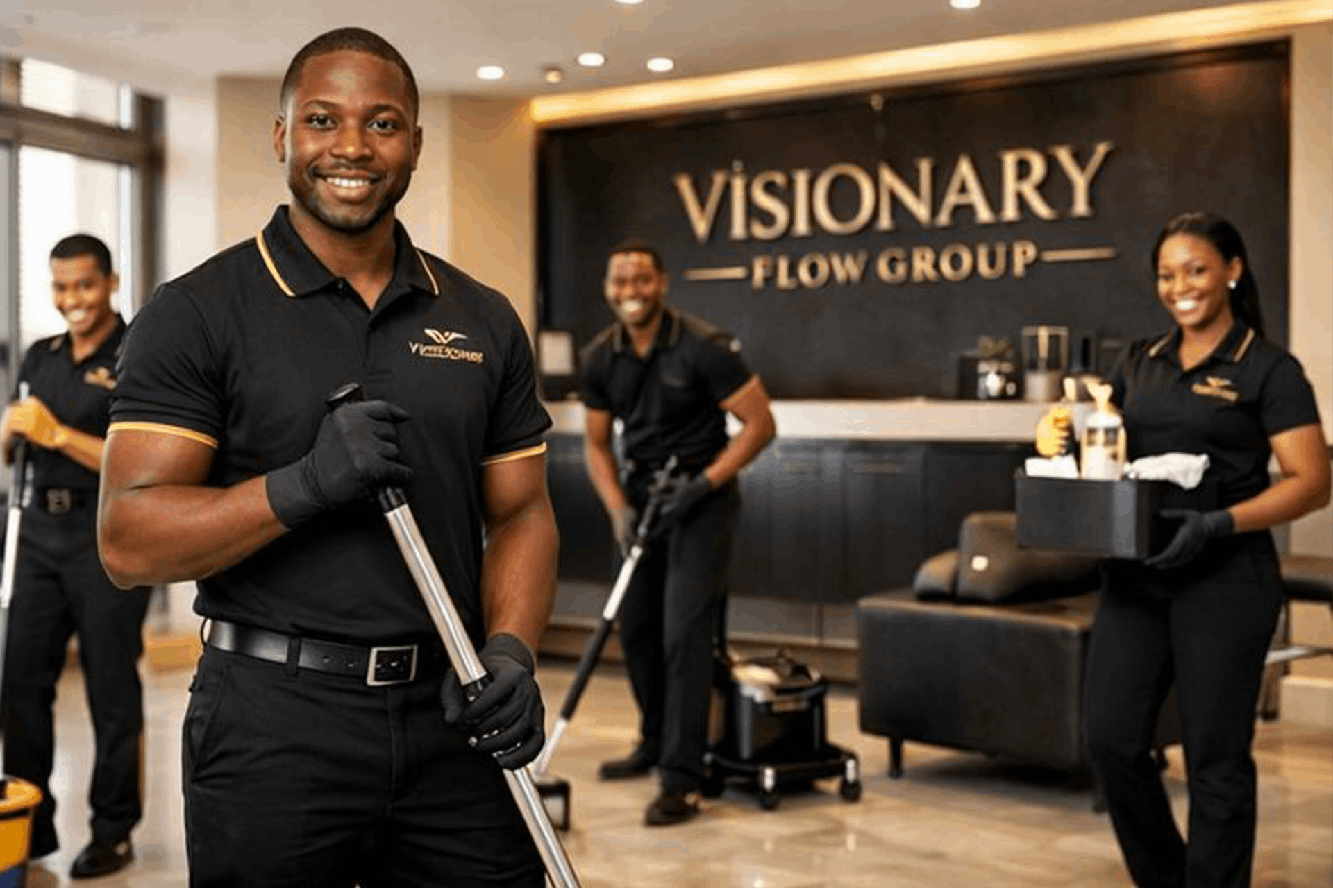 Clean, bright modern office space